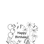 Free Printable Birthday Cards To Color (65+ Images In Collection) Page 2   Free Printable Birthday Cards To Color