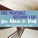 Free Printable Birthday Cards To Color | Dad Card | Free Printable   Free Printable Birthday Cards For Dad