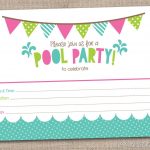 Free Printable Birthday Pool Party Invitations Templates   Demir.iso   Free Printable Pool Party Invitations