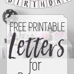 Free Printable Black And White Banner Letters | Printables   Free Happy Birthday Printable Letters