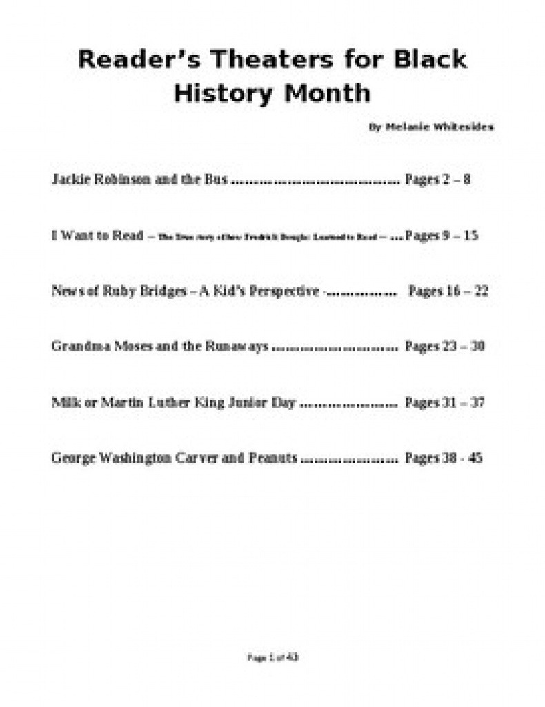 Free Printable Black History Skits For Church (75+ Images In - Free Printable Black History Skits For Church