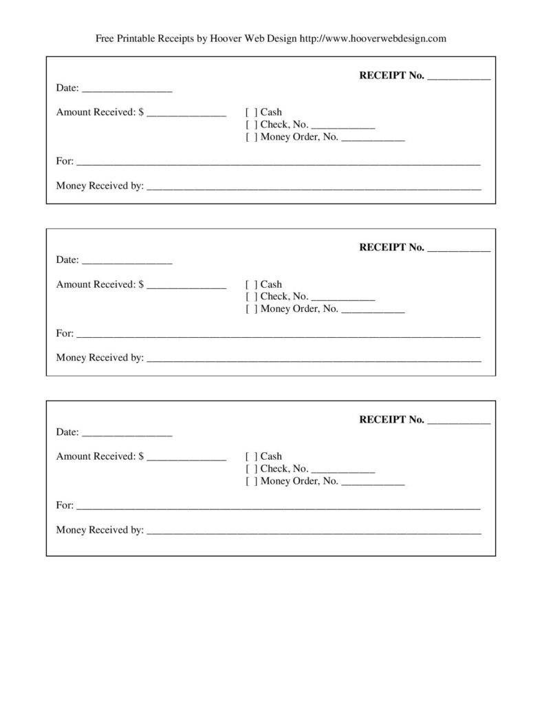 Free-Printable-Blank-Receipt-Form-Template-Page-001 | Template&amp;#039;s For - Free Printable Receipt Template