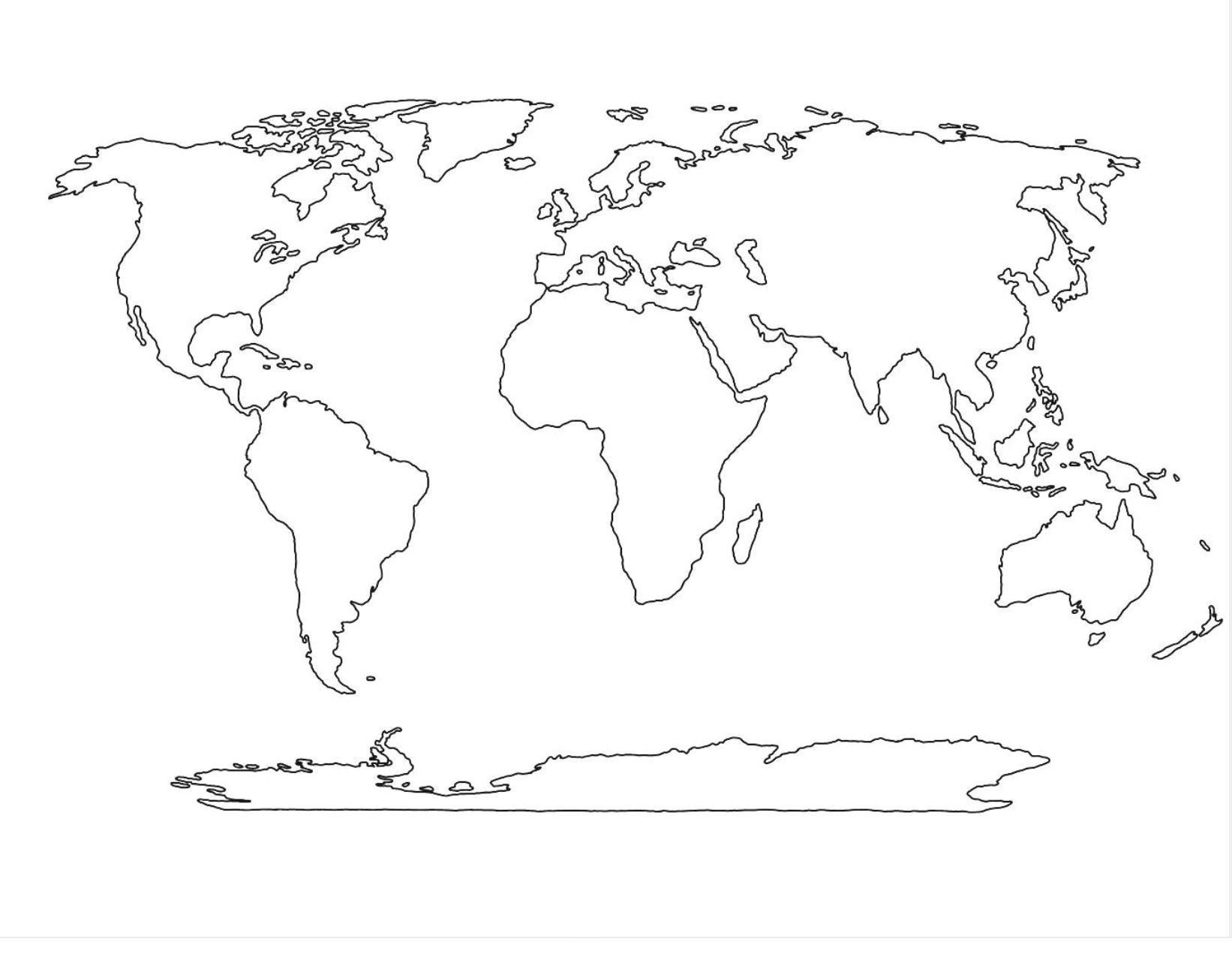 Free Printable Blank World Map - Tutlin.psstech.co - Free Printable Blank World Map Download