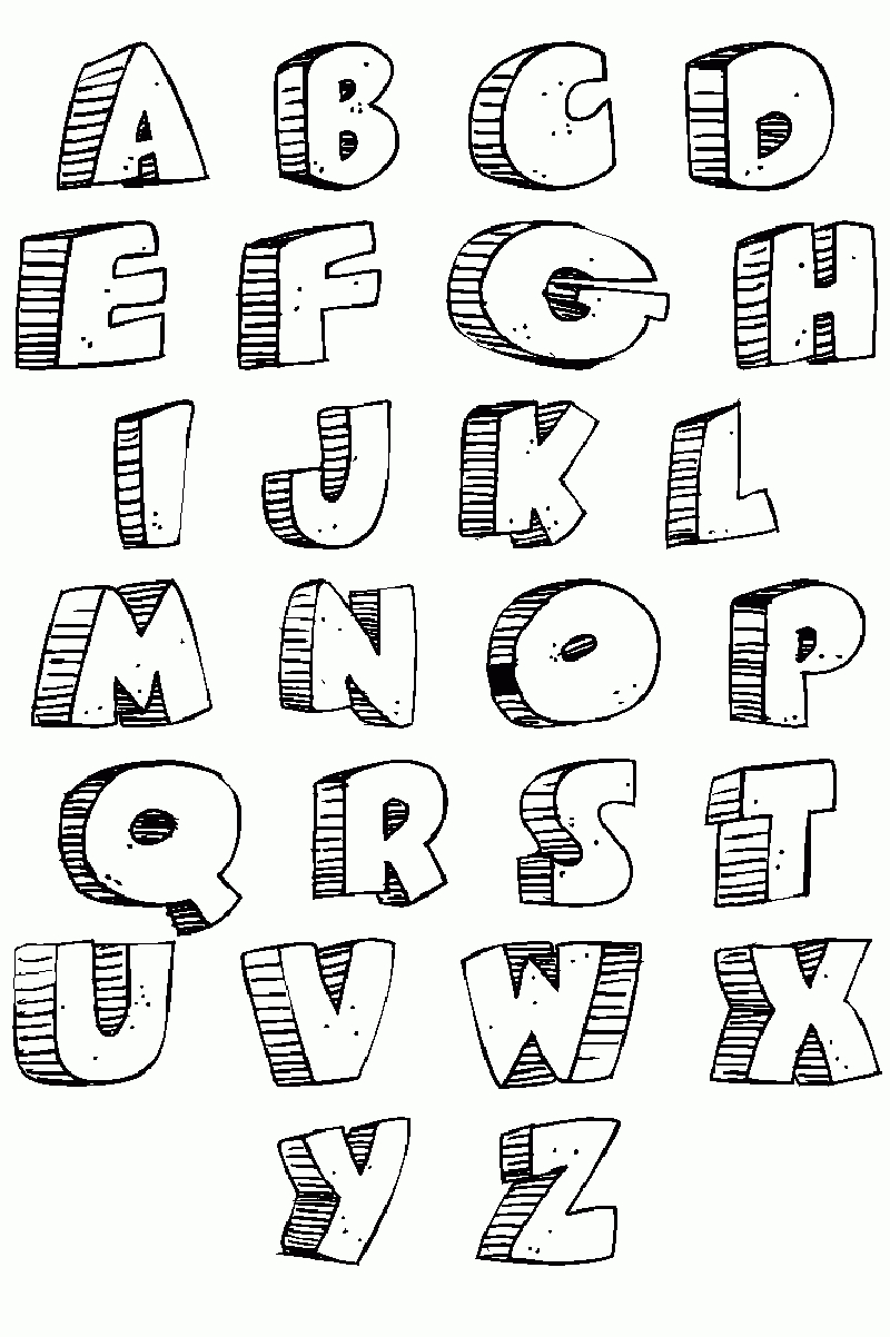 Free Printable Bubble Letters Of The Alphabet Tattoo Page 3 - Free Printable Bubble Letters