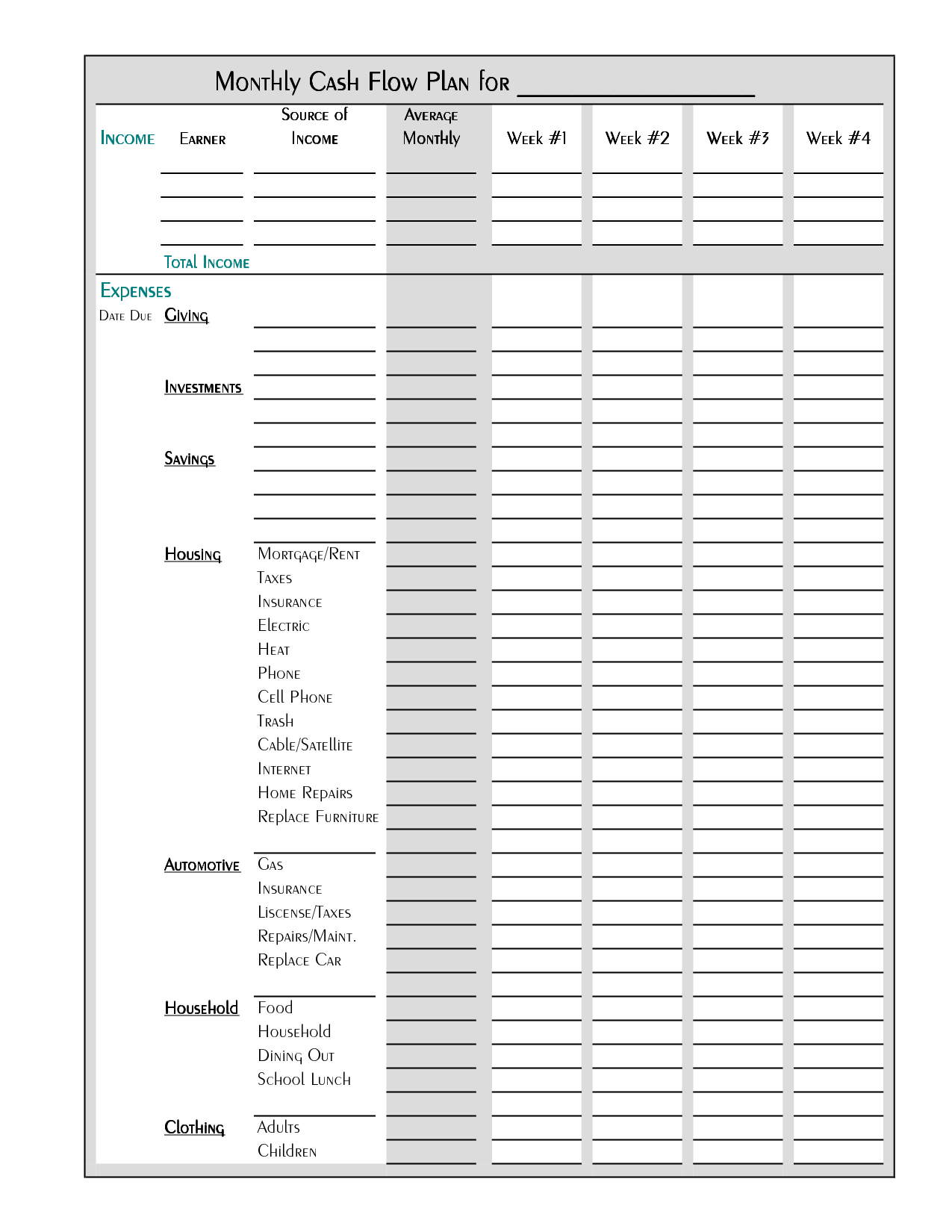 Free Printable Budget Worksheet Template | Tips &amp;amp; Ideas | Monthly - Household Budget Template Free Printable