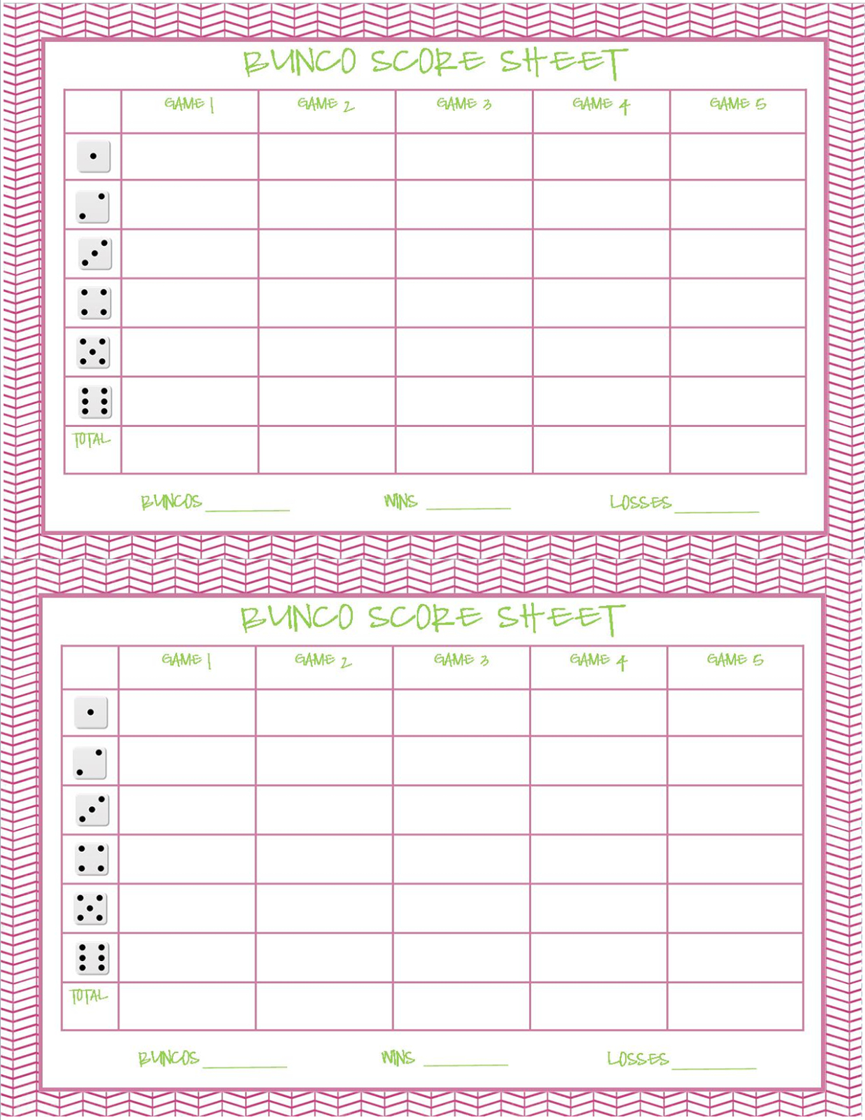 Free Printable Bunco Score Sheets Only | Feel Free To Print It Out - Free Printable Bunco Game Sheets