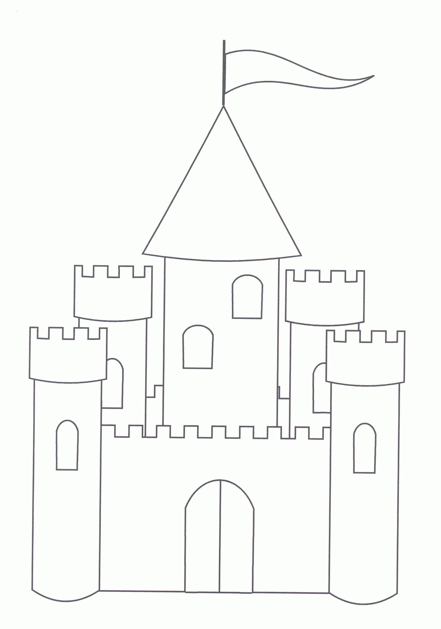 Free Printable Castle Coloring Pages For Kids - Free Printable Castle Templates