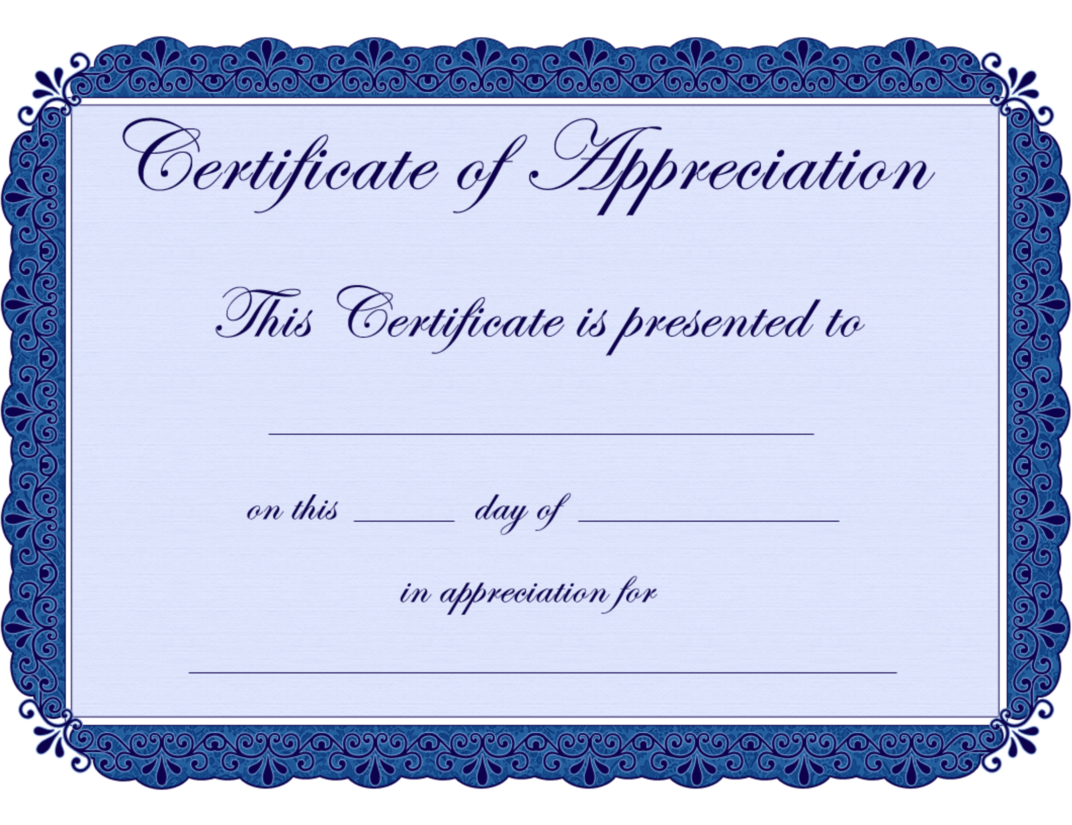 Free Printable Certificates Certificate Of Appreciation Certificate - Free Printable Certificates