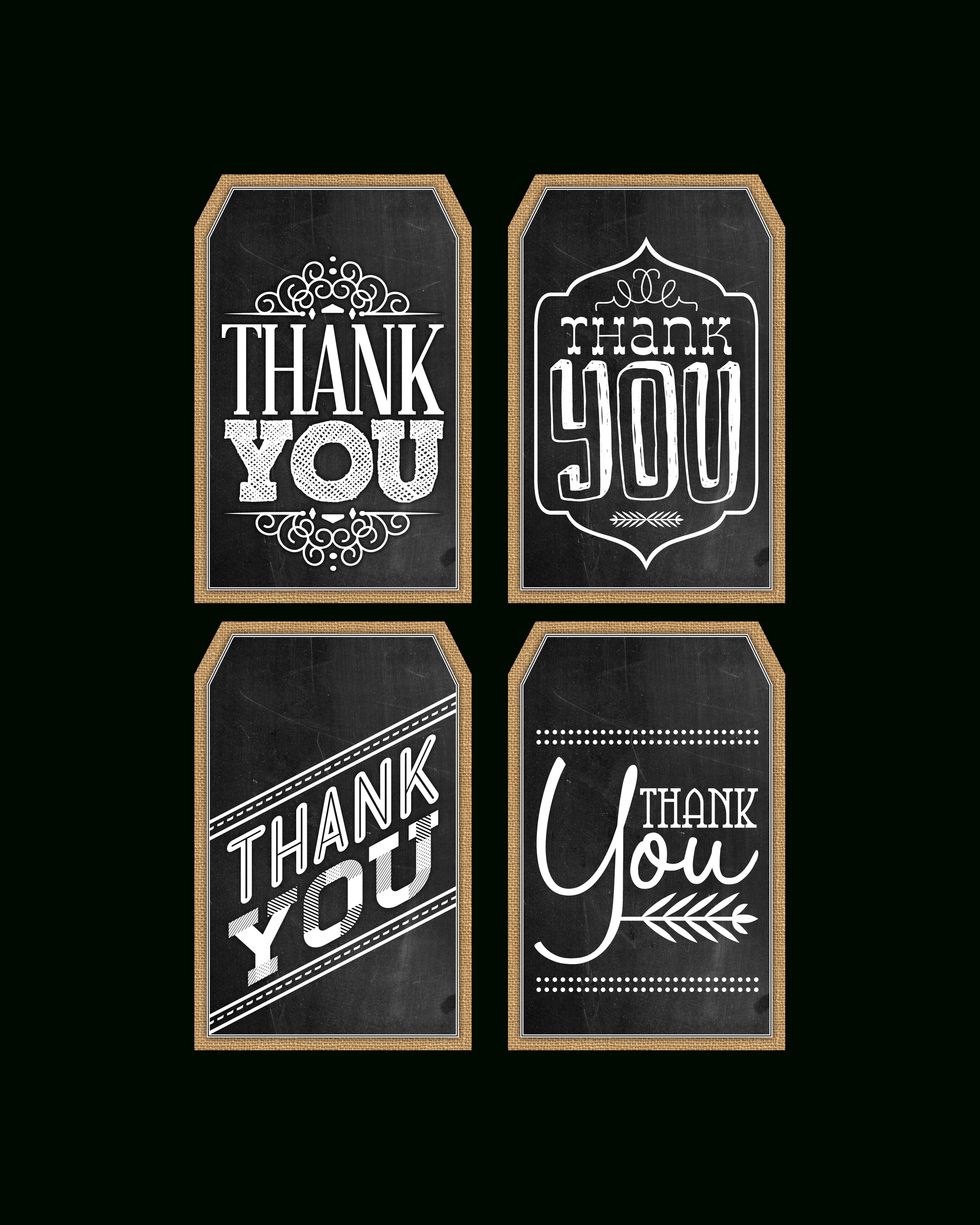 Free Printable Chalkboard Thank You Tags | The Cottage Market - Free Printable Thank You Tags