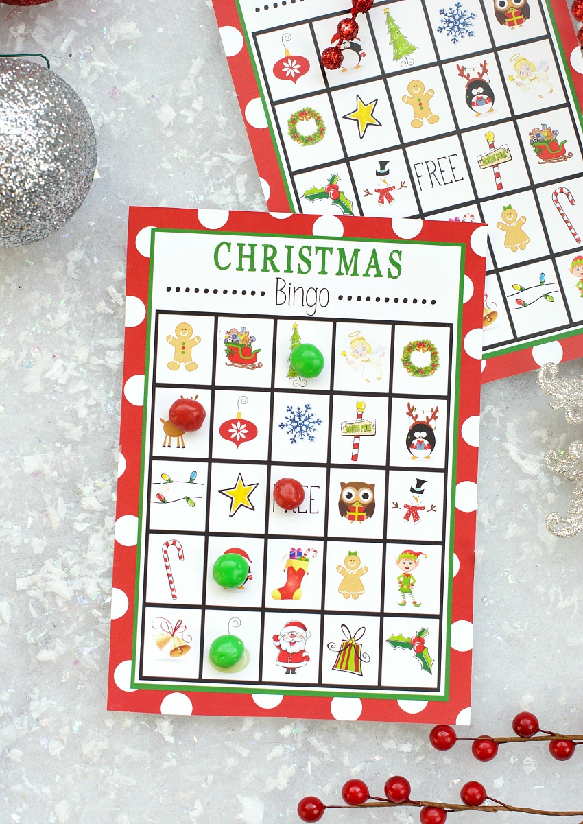 Free Printable Christmas Bingo Game – Fun-Squared - Christmas Bingo Game Printable Free