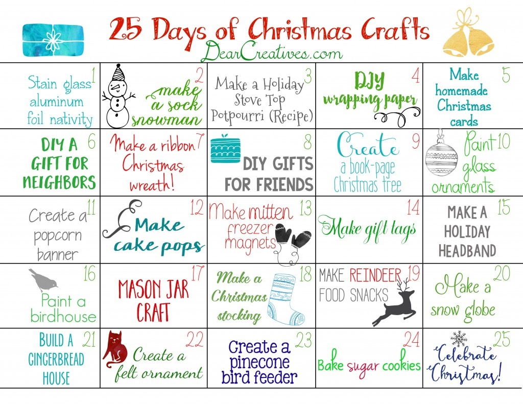 Free Printable Christmas Calendar 25+ Christmas Craft Ideas To Make - Free Printable Christmas Craft Templates