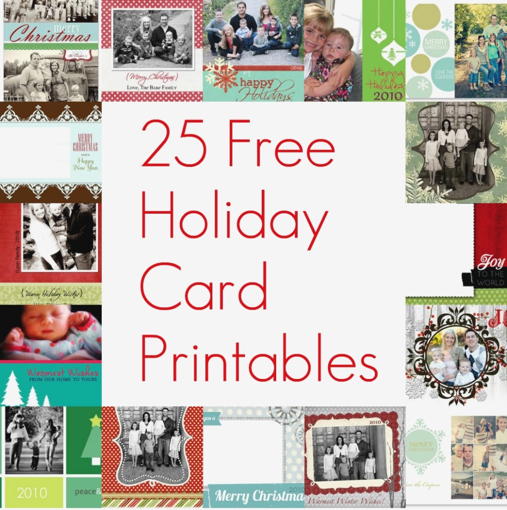 Free Printable Christmas Card Inserts – Happy Holidays! – Photo - Free Printable Christmas Cards With Photo Insert