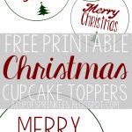 Free Printable : Christmas Cupcake Toppers | A Cup Of Sprinkles   Free Printable Christmas Designs
