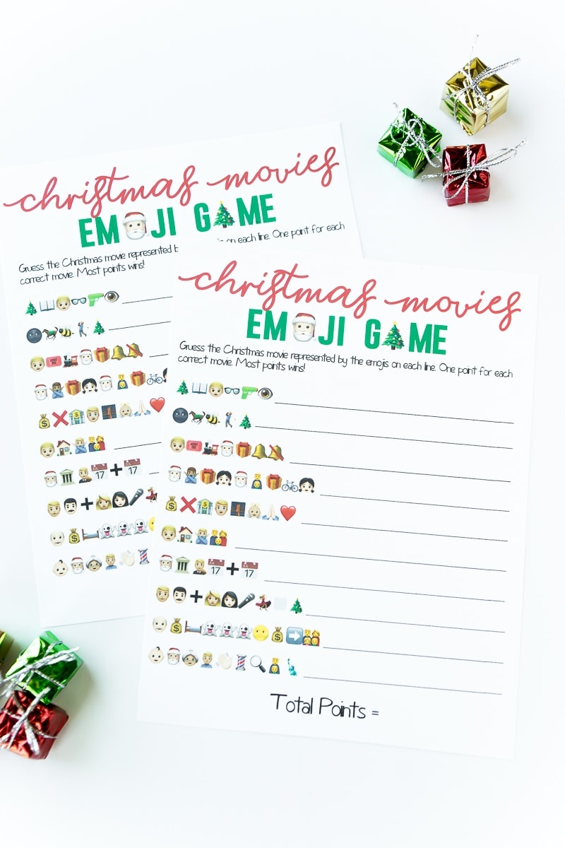 Free Printable Christmas Emoji Game - Play Party Plan - Free Printable Christmas Games For Adults