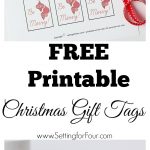 Free Printable Christmas Gift Tags   Setting For Four   Diy Christmas Gift Tags Free Printable
