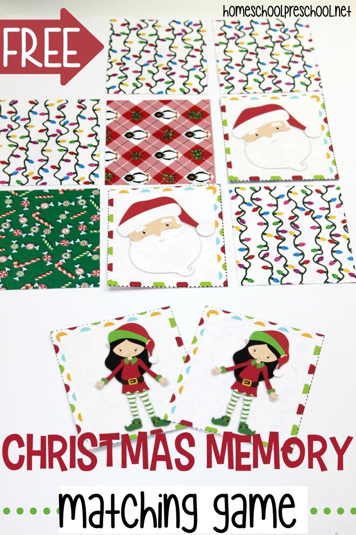 Free Printable Christmas Memory Game For Preschoolers - Free Printable Christmas Games For Preschoolers