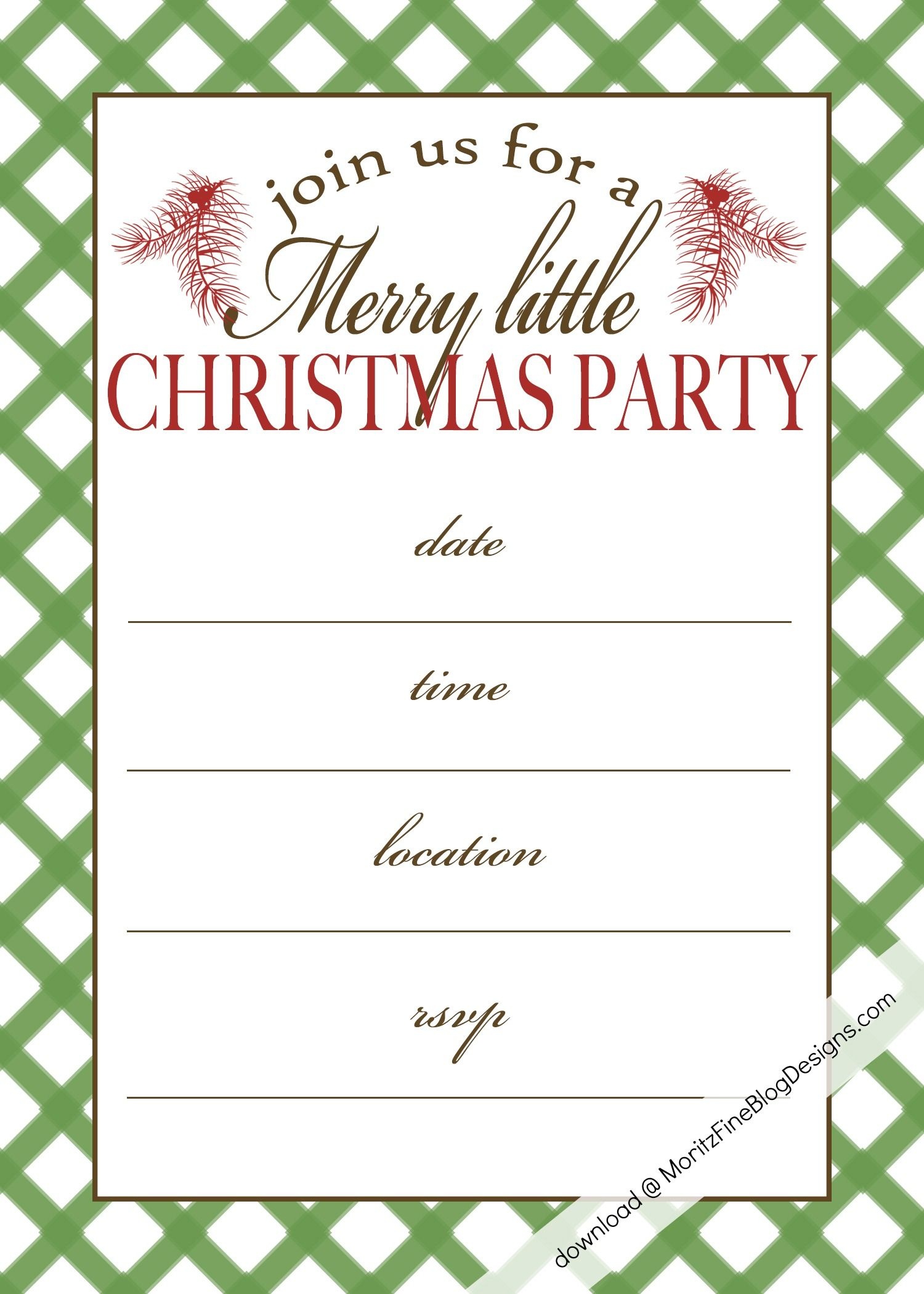 Free Printable Christmas Party Invitation | Christmas:print - Free Printable Christmas Party Invitations
