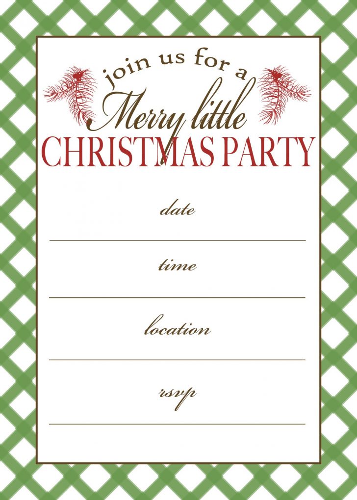 Christmas Party Invitation Templates Free Printable