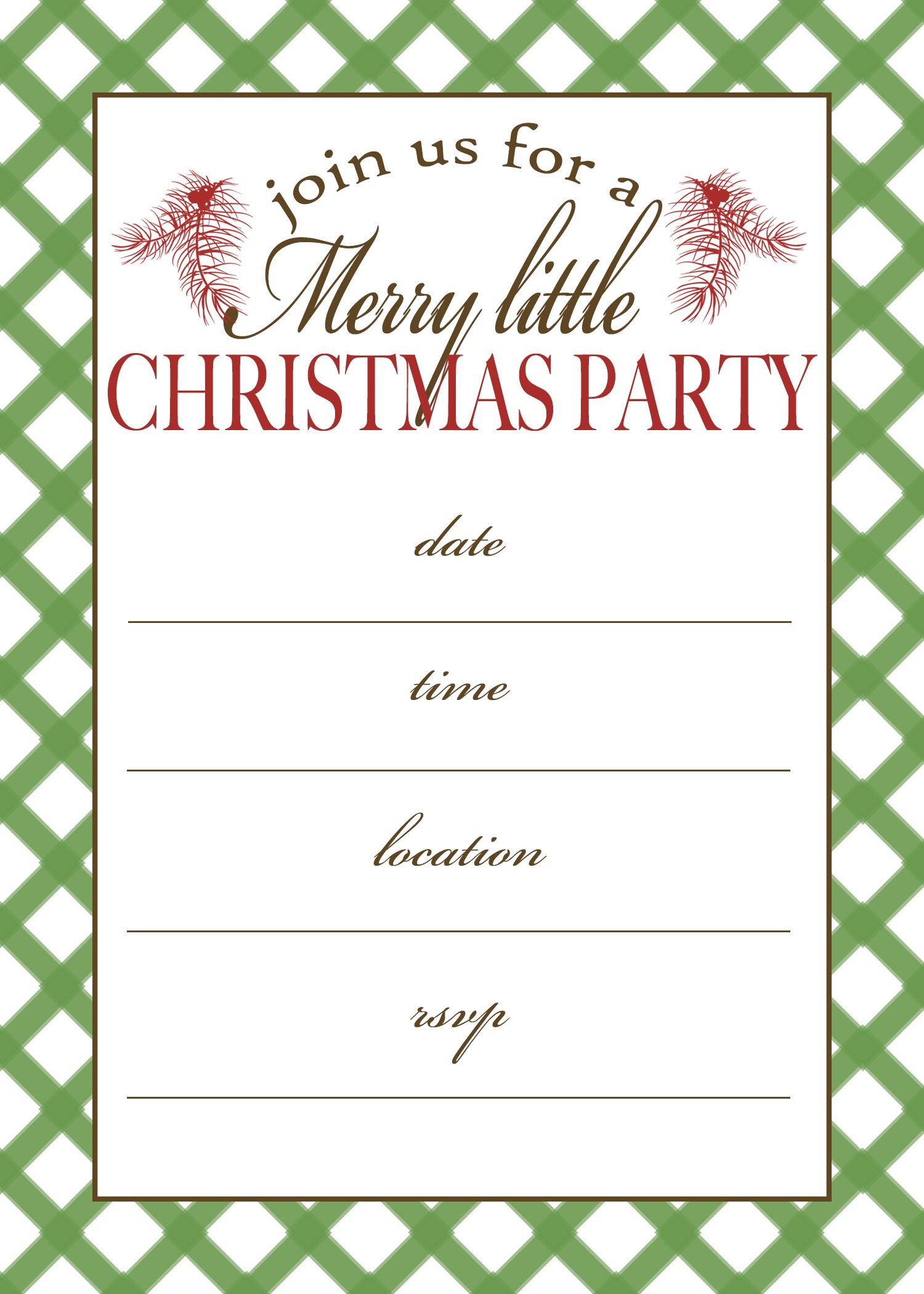 Free Printable Christmas Party Invitation | Crafts | Christmas Party - Free Printable Christmas Party Flyer Templates