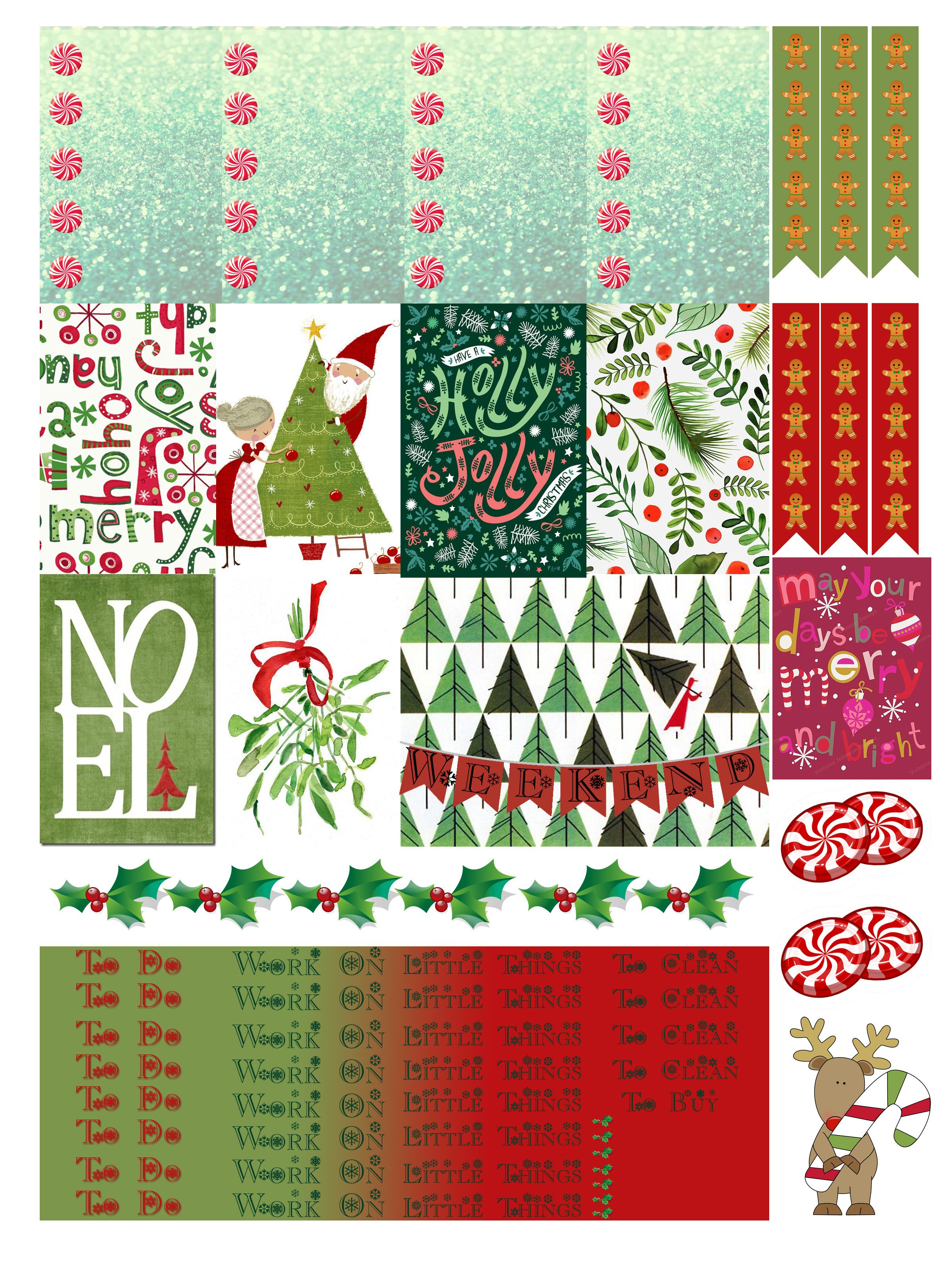 Free Printable Christmas Planners Stickers From Monica Alicia - Free Printable Holiday Stickers