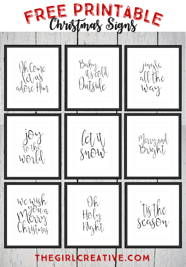 Free Printable Christmas Signs | The Top Pinned | Free Christmas - Free Printable Christmas Art