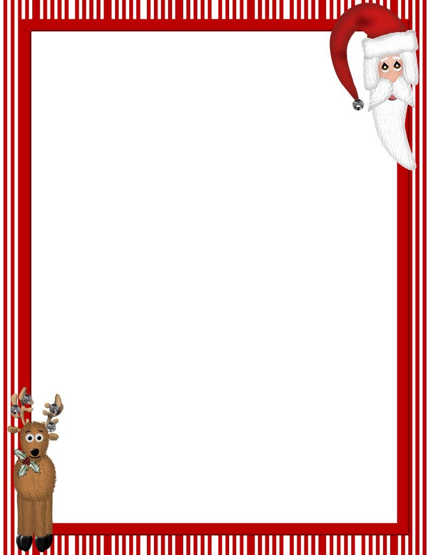Free Printable Christmas Stationary Borders | Christmasstationery - Free Printable Christmas Borders