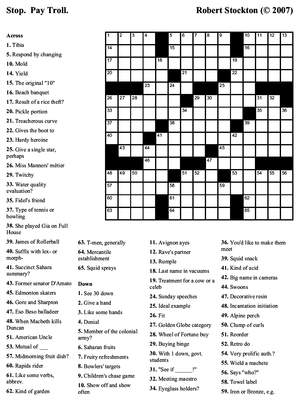 Free Printable Crossword Puzzles Easy For Kids &amp; Adults - Free Printable General Knowledge Crossword Puzzles