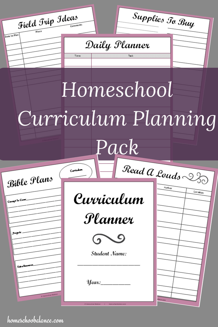 Free Printable Curriculum Planner - Homeschool Giveaways - Free Printable Homeschool Curriculum