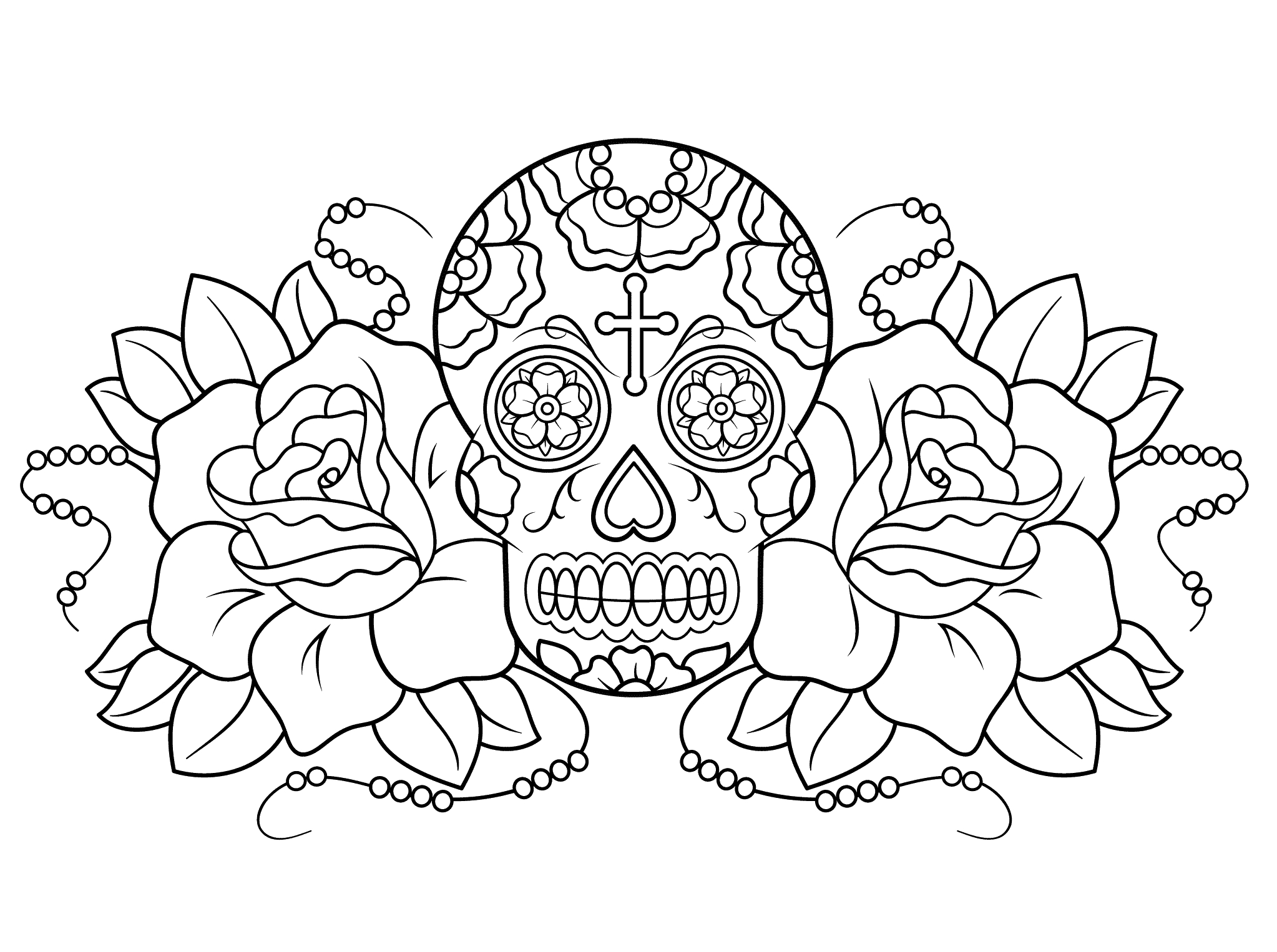Free Printable Day Of The Dead Coloring Pages - Best Coloring Pages - Free Printable Day Of The Dead Coloring Pages