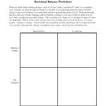 Free Printable Dbt Worksheets | Decisional Balance Worksheet   Pdf   Free Printable Making Change Worksheets