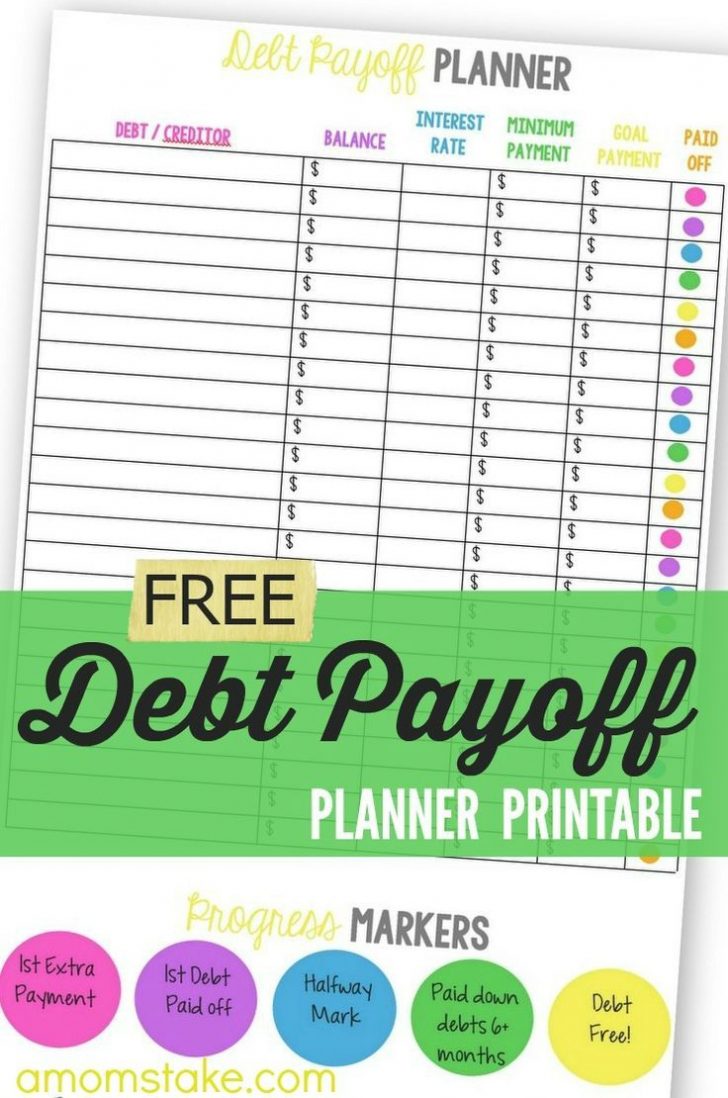 Free Printable Debt Payoff Worksheet