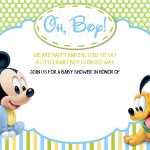 Free Printable Disney Baby Shower Invitations | Baby Shower | Mickey   Free Printable Baby Mickey Mouse Birthday Invitations