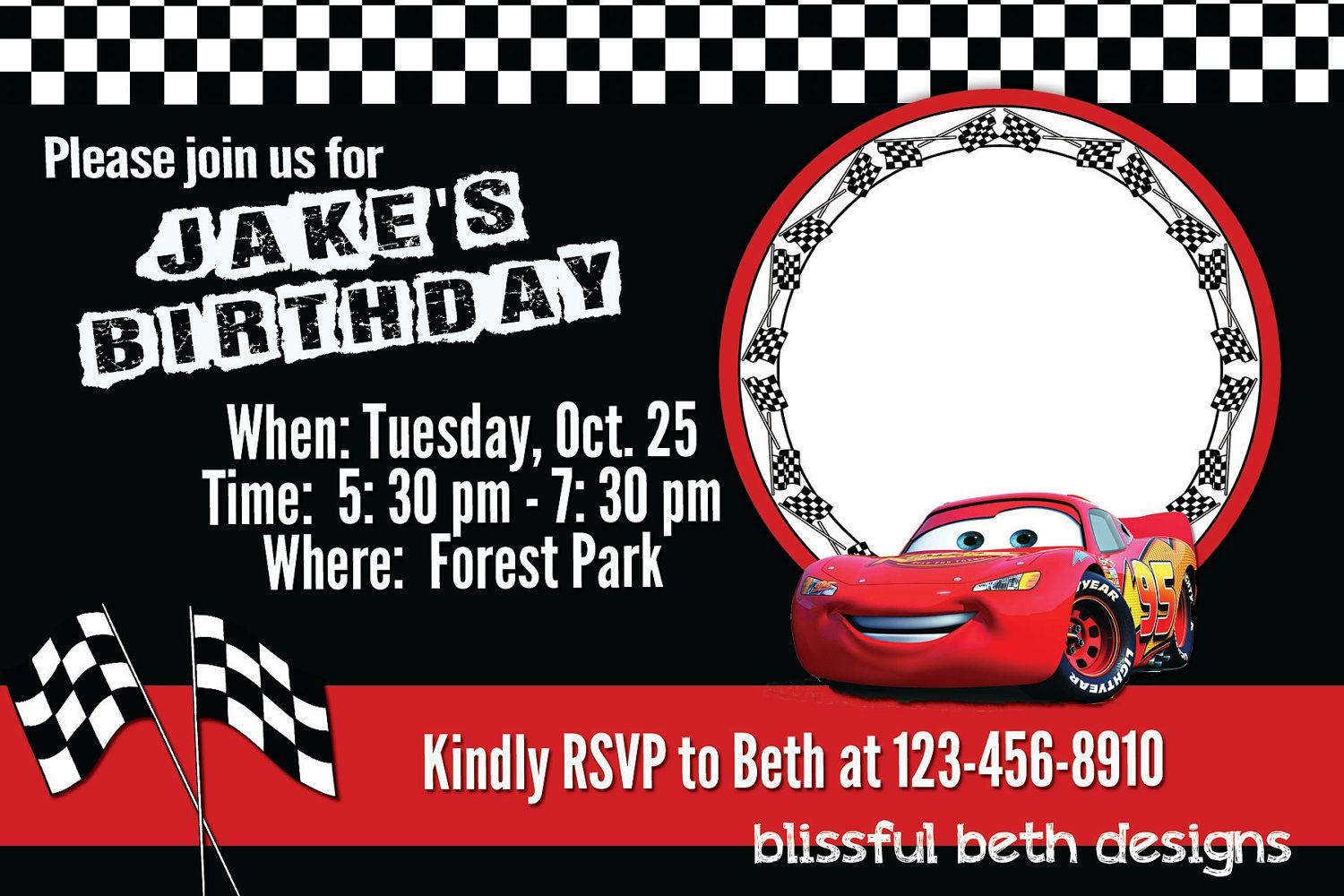 Free Printable Disney Cars Birthday Party Invitations Disney Cars - Free Printable Disney Cars Birthday Party Invitations