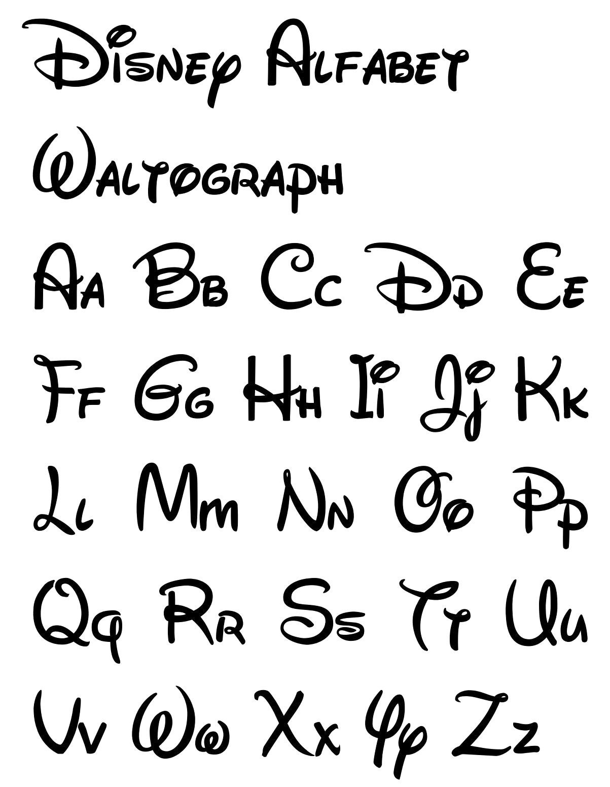 Free Printable Disney Letter Stencils | Disney In 2019 | Disney - Free Printable Disney Alphabet Letters