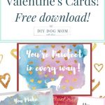 Free Printable Dog Themed Valentine's Day Cards | Dog Valentine's   Free Printable Mothers Day Card From Dog