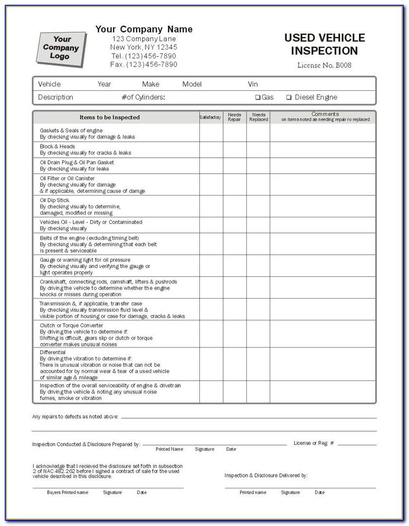 Free Printable Driver Vehicle Inspection Report Form - Form : Resume - Free Printable Vehicle Inspection Form