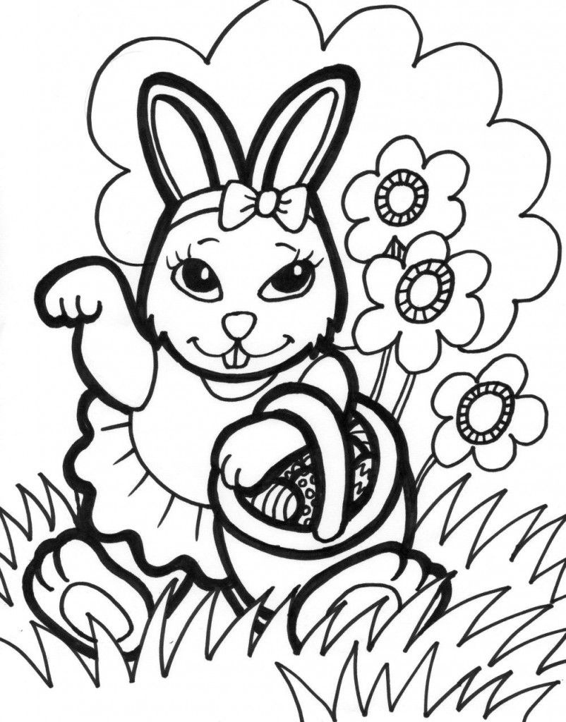 Free Printable Easter Bunny Coloring Pages For Kids | Easter | Bunny - Free Printable Easter Pages