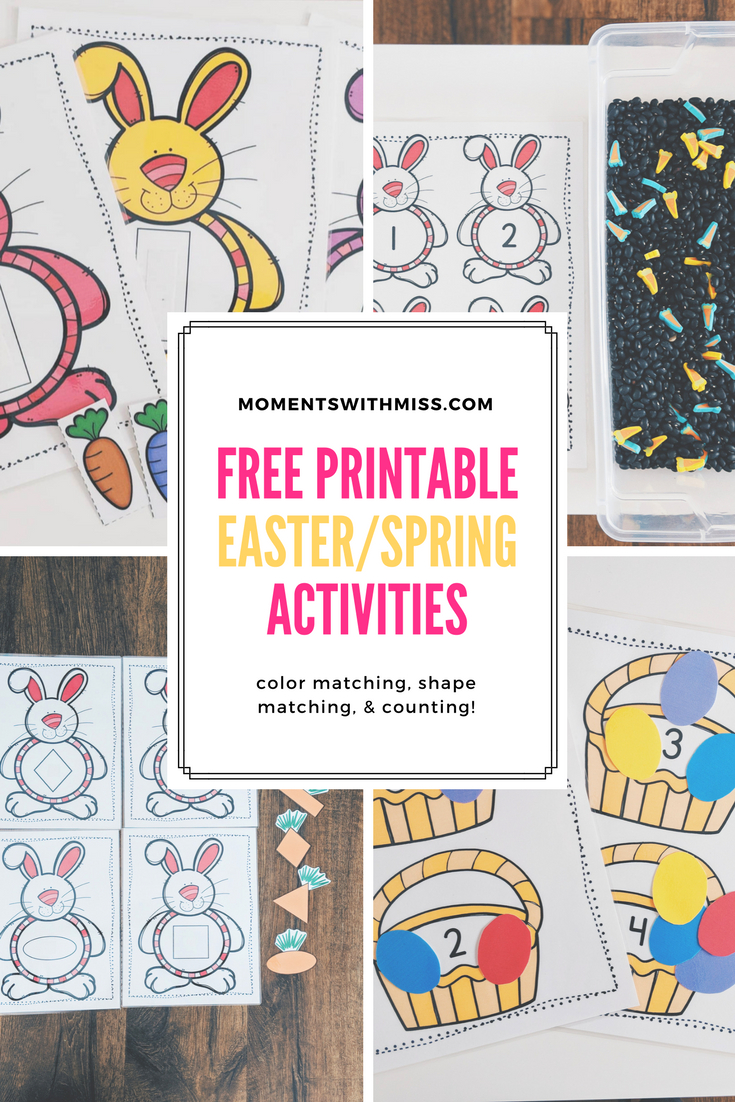 Free Printable Easter/spring Activities — Moments With Miss - Free Printable Toddler Matching Games