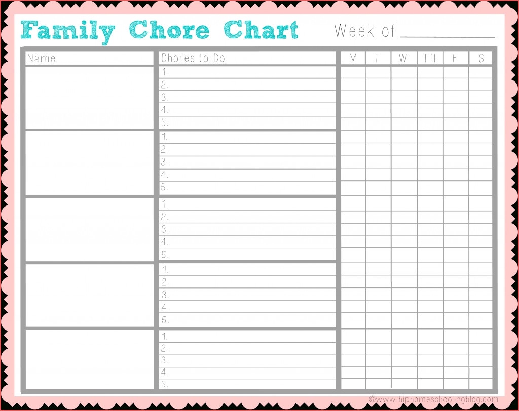 Free Printable Family Chore Charts Printables And Menu Printable - Free Printable To Do Charts