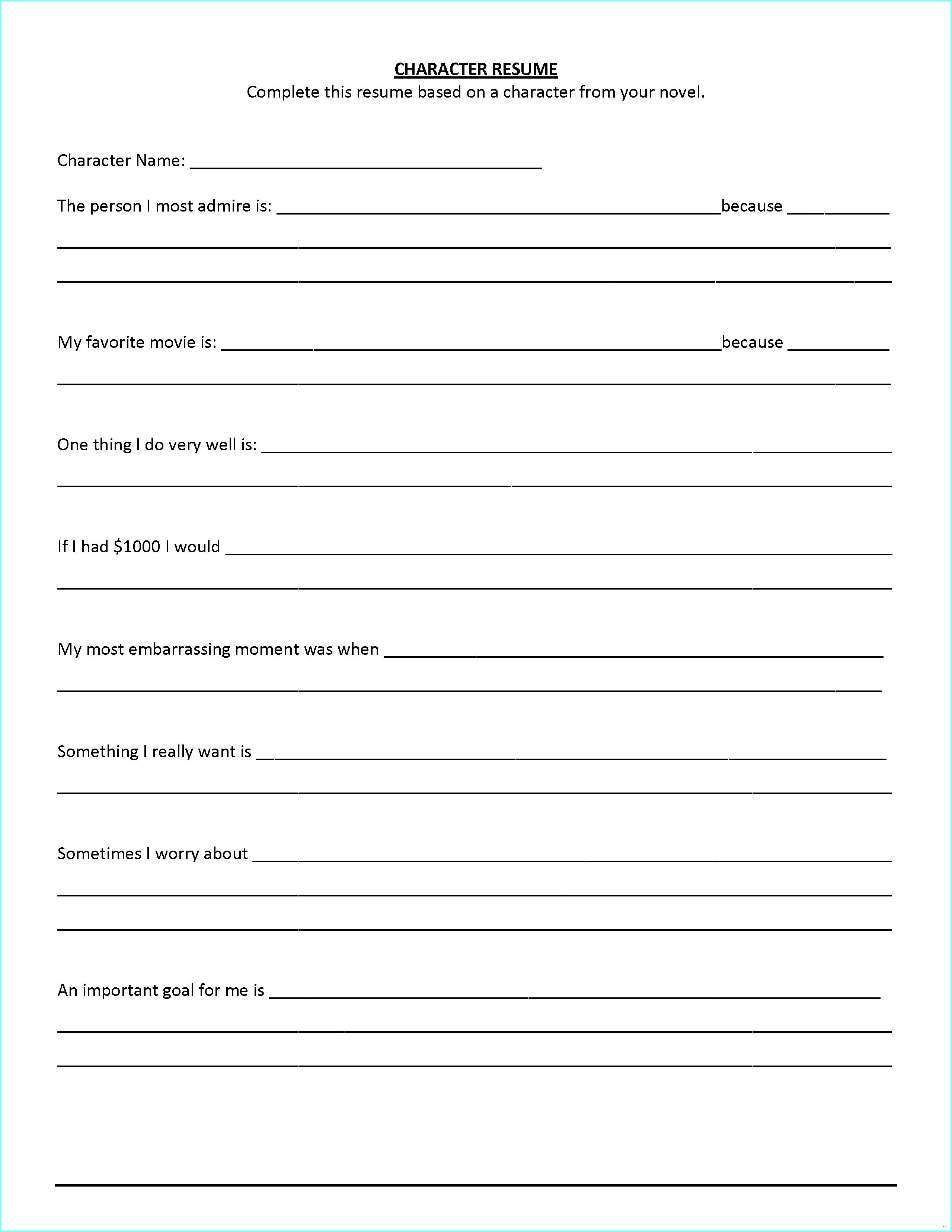 Free Printable Fill Blank Resume Templates - Resume : Resume - Free Blank Resume Forms Printable