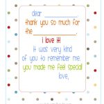 Free} Printable Fill In The Blank Thank You Note (Polka Dots) | Misc   Fill In The Blank Thank You Cards Printable Free
