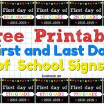 Free Printable First And Last Day Of School Signs   Casa Moncada   First Day Of School Printable Free