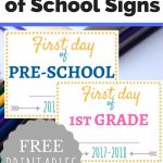 Free Printable First Day Of School Signs   Money Saving Mom® : Money   Free Printable First Day Of School Signs 2017