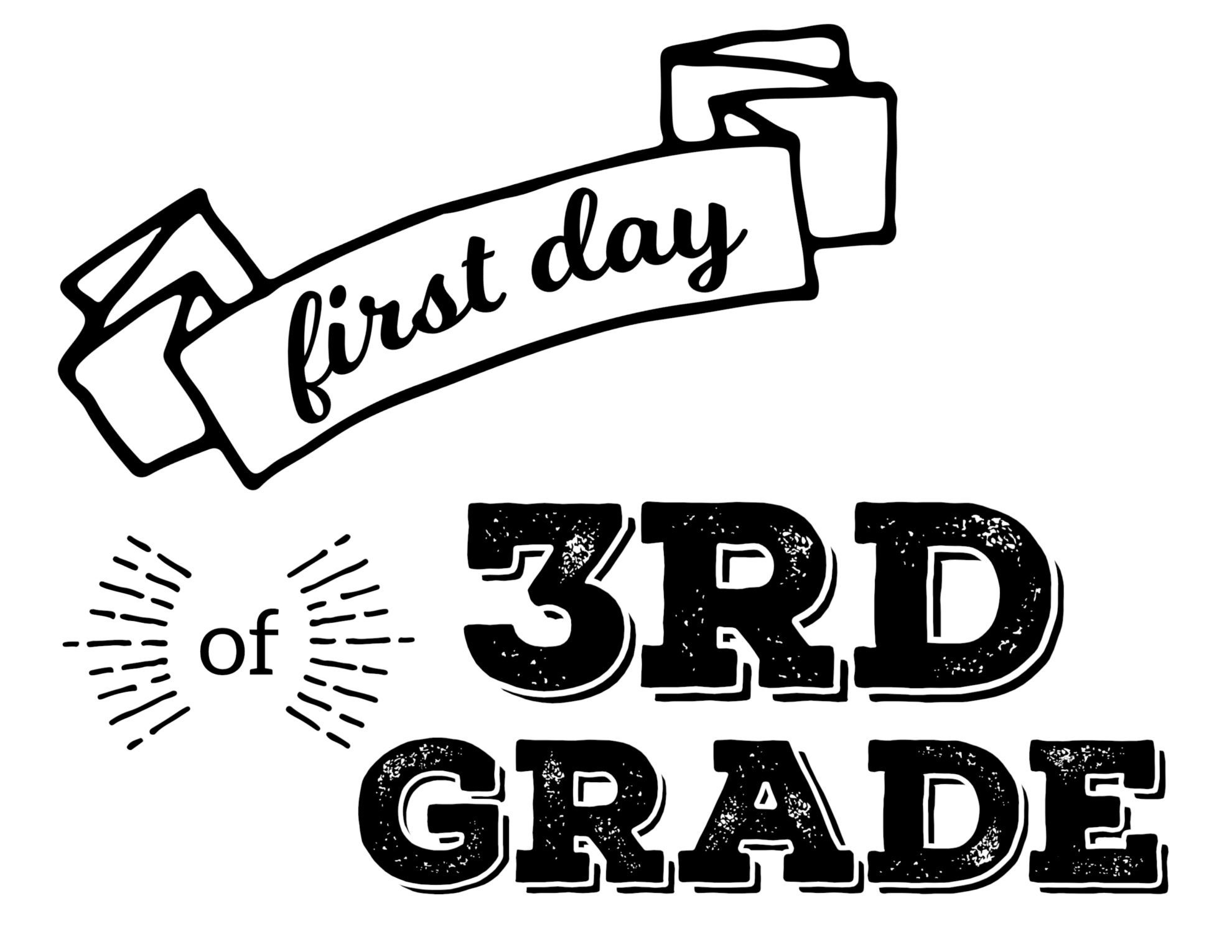 Free Printable First Day Of School Signs - Paper Trail Design - First Day Of 3Rd Grade Free Printable