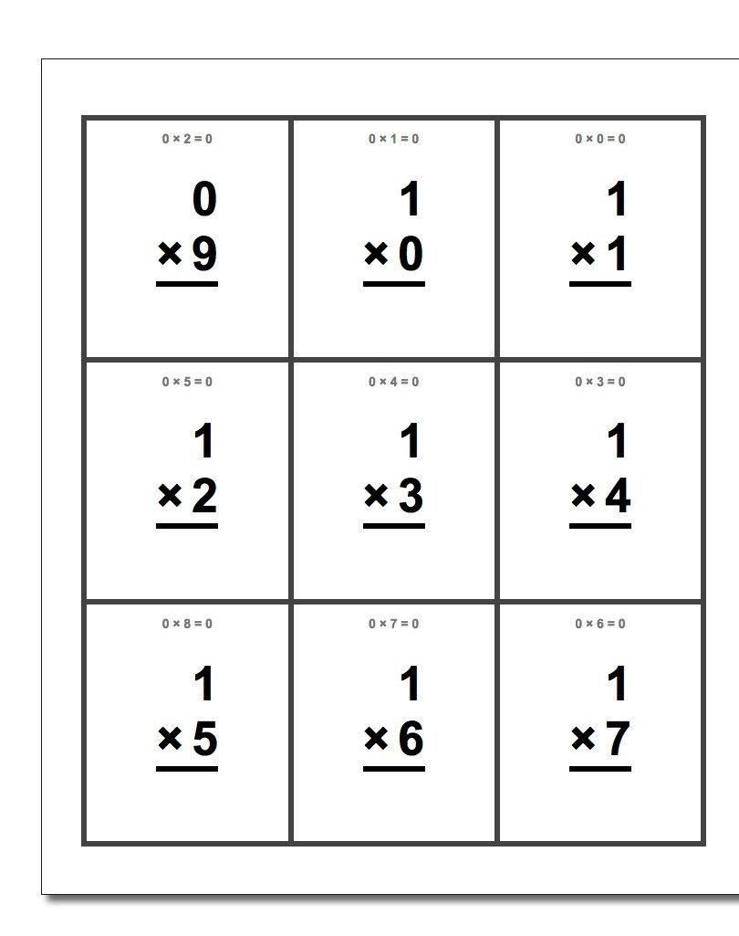 Free Printable Flash Cards For Each Math Operation With Answer Key - Free Printable Math Flashcards Addition