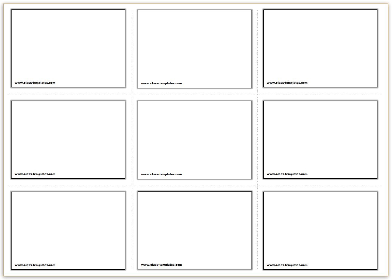 Free Printable Flash Cards Template - Free Printable Index Cards