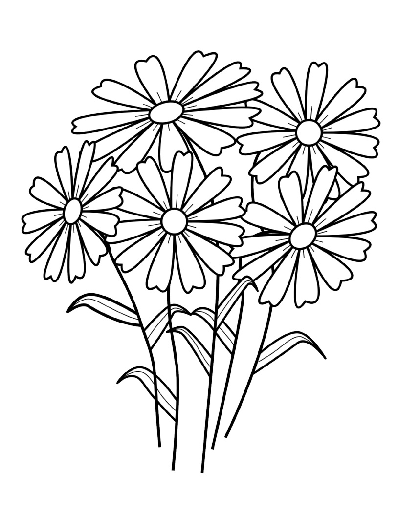 Free Printable Flower Coloring Pages For Kids - Best Coloring Pages - Free Printable Flower Coloring Pages