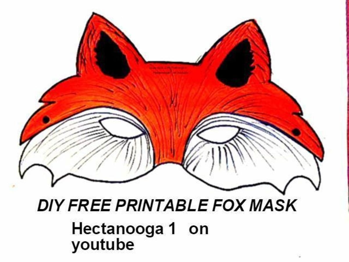 Free Printable, Fox Mask | Printable Paper Toys | Masque - Free Printable Fox Mask Template