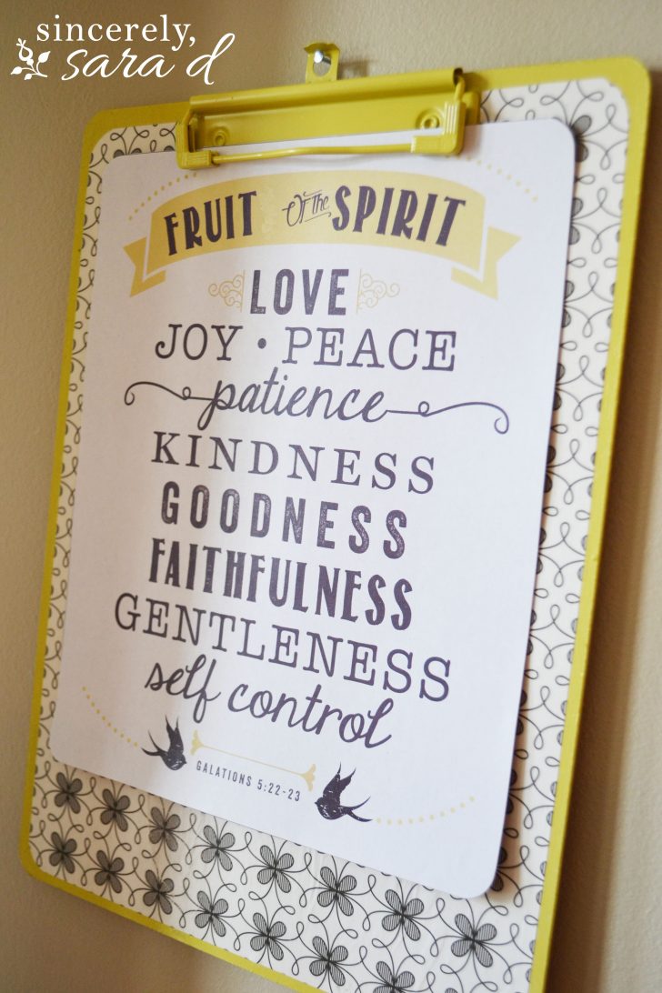 Fruit Of The Spirit Free Printable