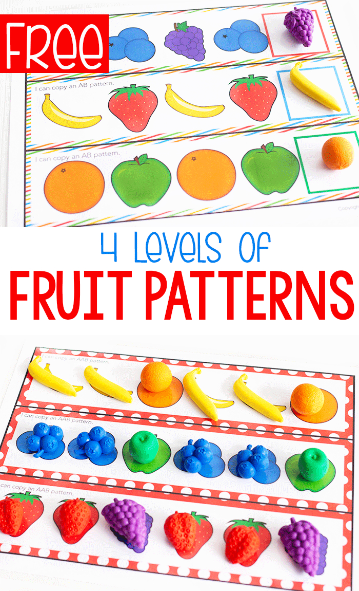 Free Printable Fruit Themed Pattern Activity - Life Over Cs - Free Printable Patterns